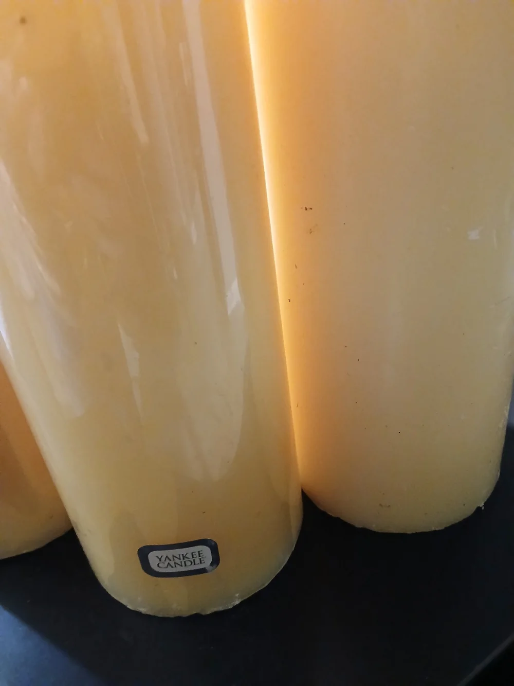 Yankee Candle 3 Pack Tall Yellow Vanilla Pillar Candles (14